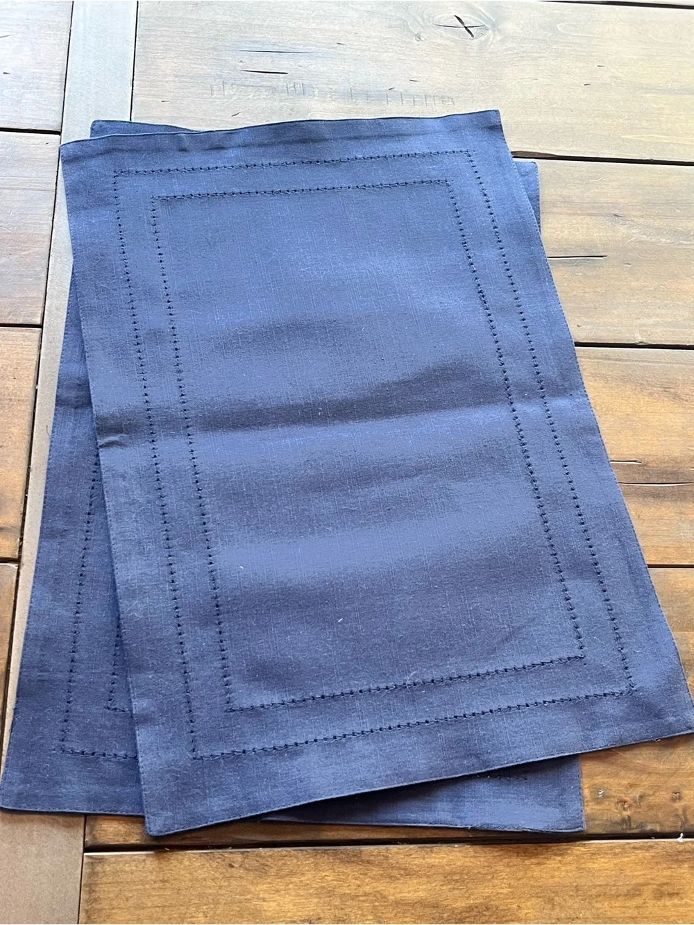 Pier 1 Blue Cotton Set of 2 Placemats NWT